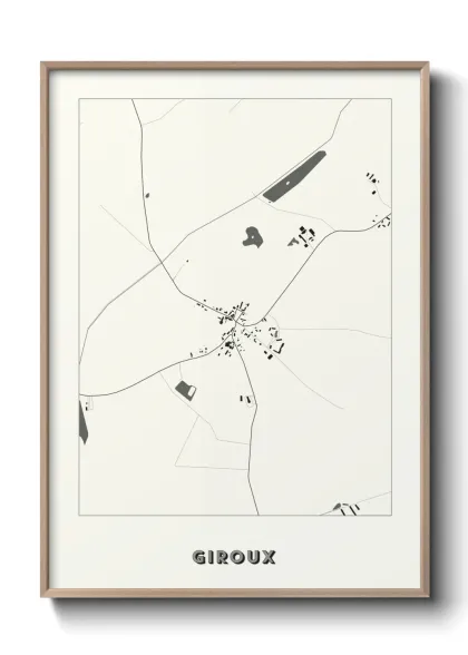 Une affiche de carte sur Giroux