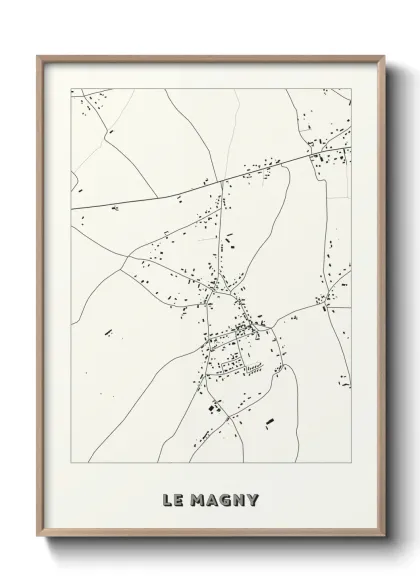 Une affiche de carte sur Le Magny