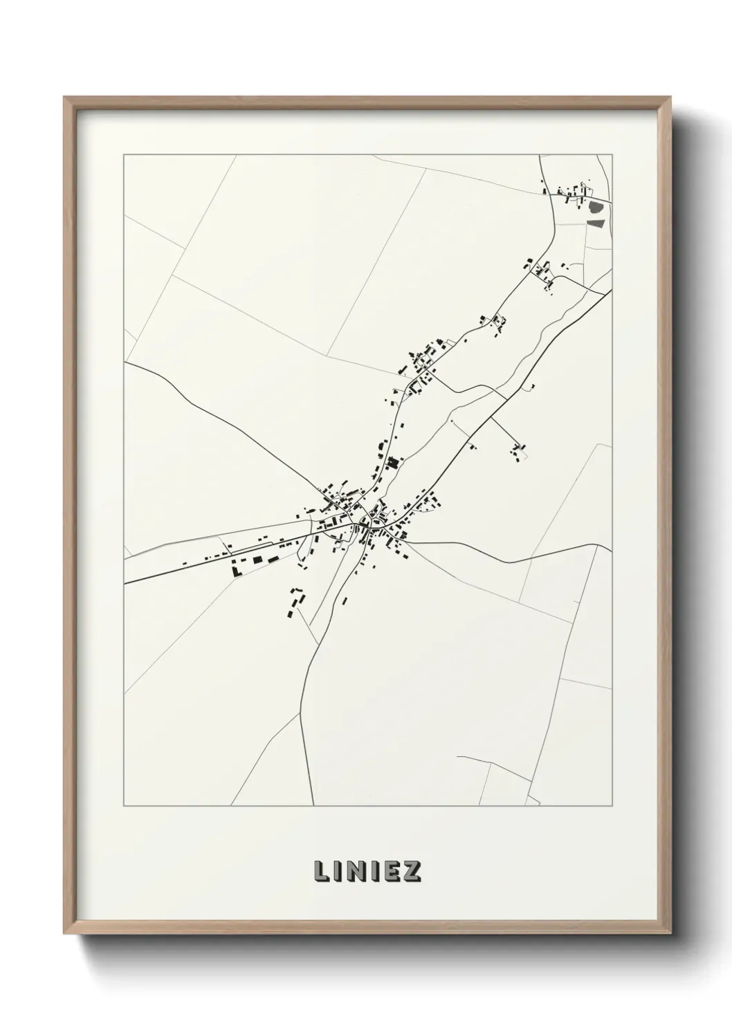 Un poster carte Liniez