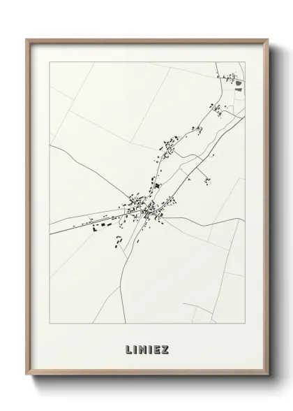 Une affiche de carte sur Liniez