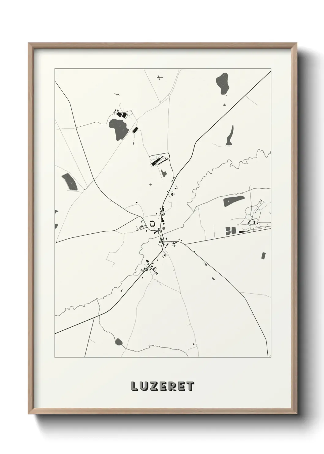 Un poster carte Luzeret