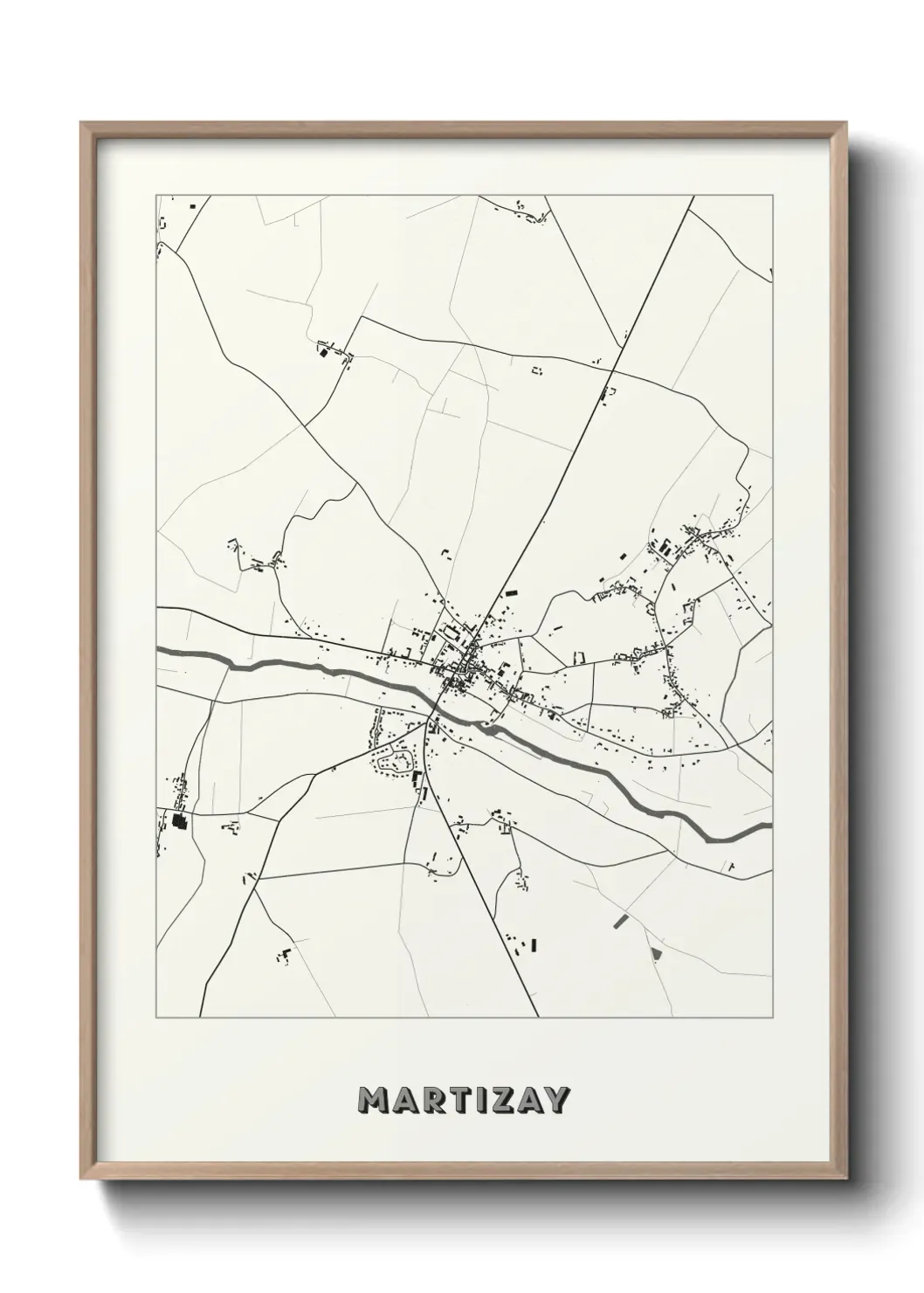 Un poster carte Martizay