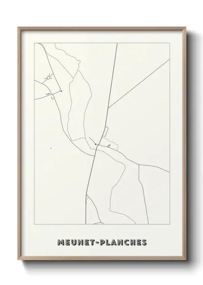 Une affiche de carte sur Meunet-Planches