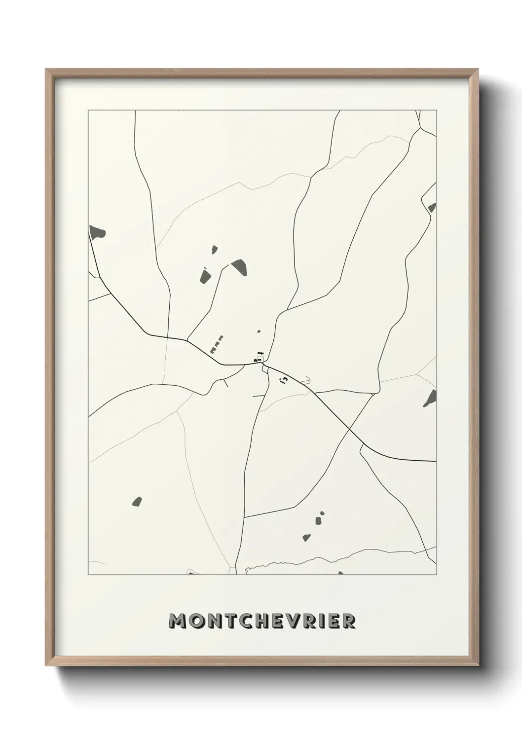 Un poster carte Montchevrier