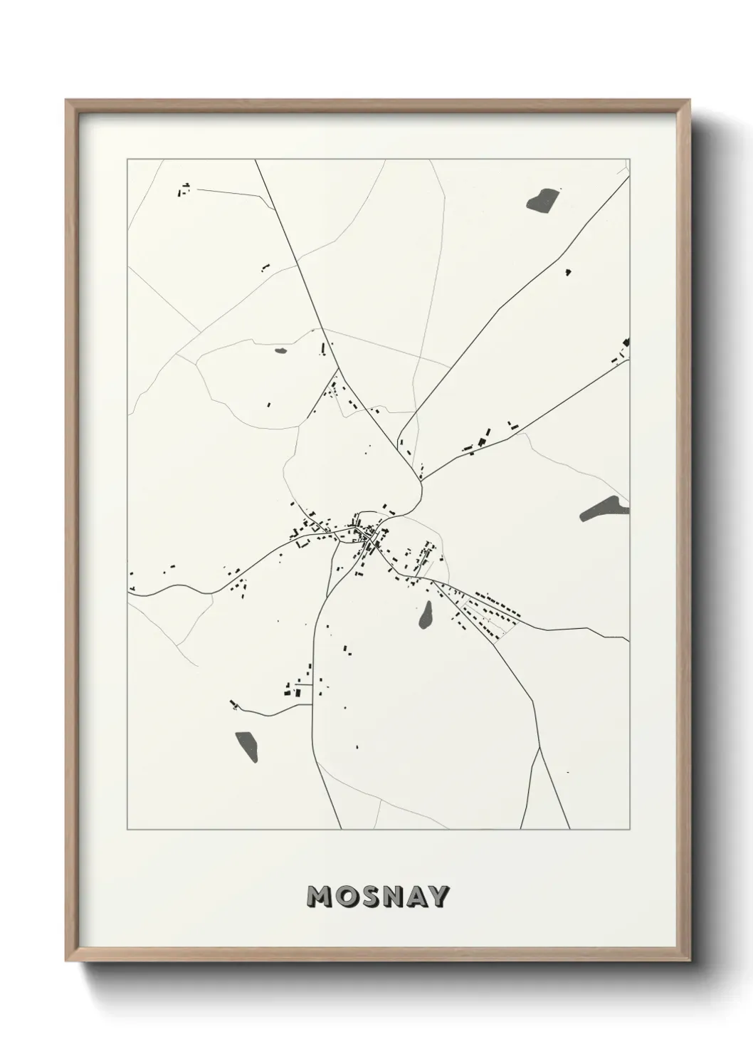Un poster carte Mosnay
