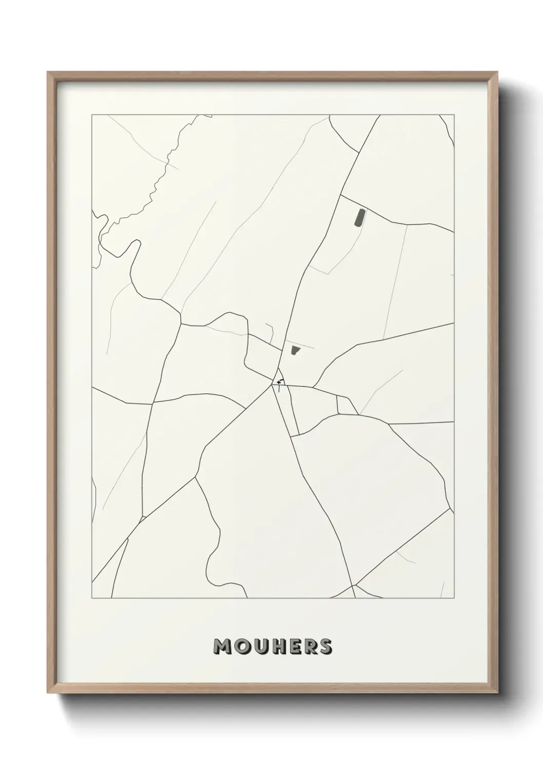 Un poster carte Mouhers