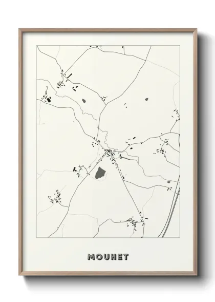 Une affiche de carte sur Mouhet