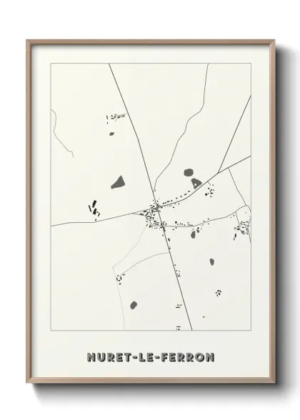 Une affiche de carte sur Nuret-le-Ferron