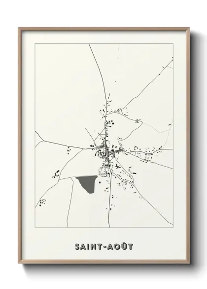 Une affiche de carte sur Saint-Août
