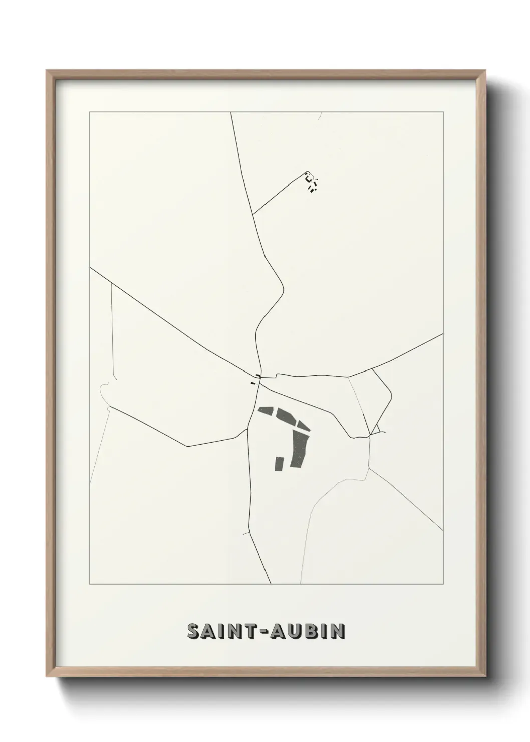 Un poster carte Saint-Aubin