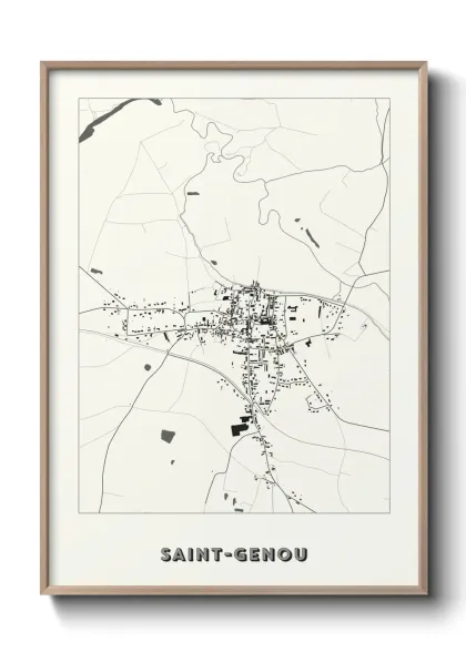 Une affiche de carte sur Saint-Genou