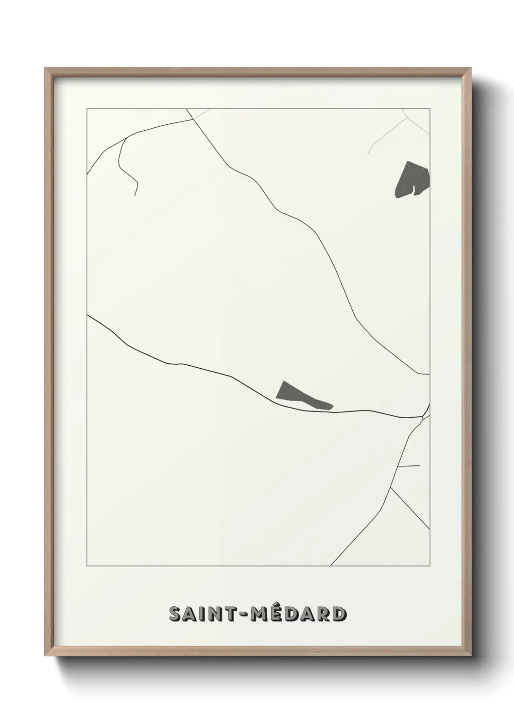 Un poster carte Saint-Médard