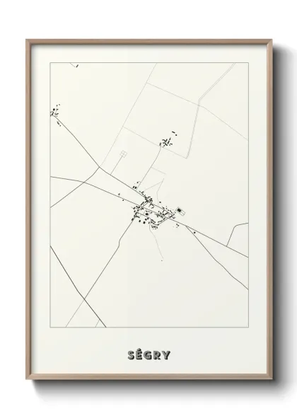 Une affiche de carte sur Ségry