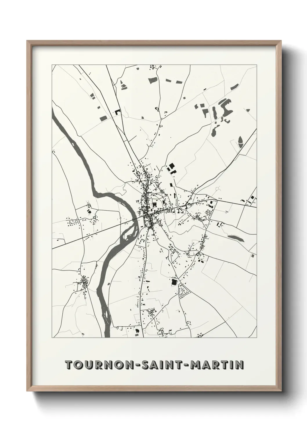 Un poster carte Tournon-Saint-Martin