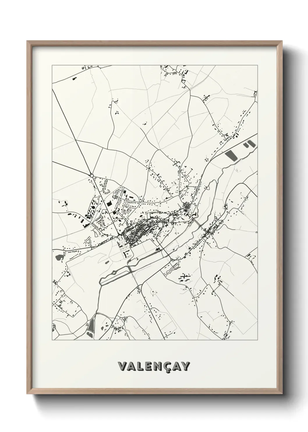 Un poster carte Valençay