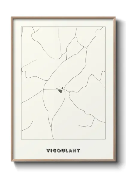 Une affiche de carte sur Vigoulant
