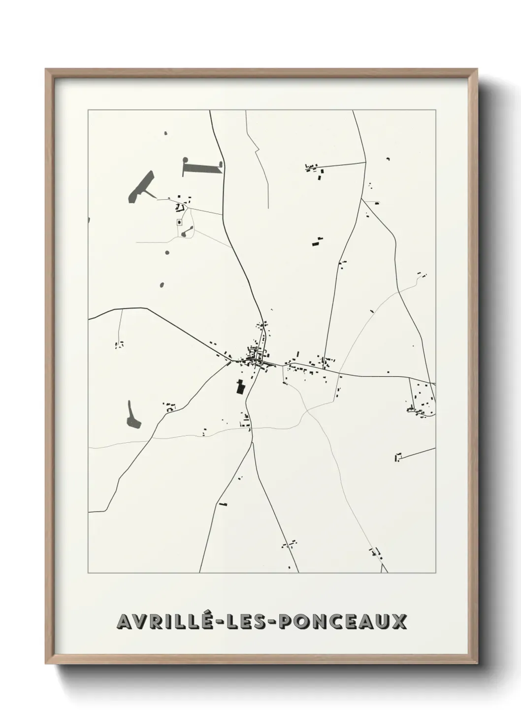 Un poster carte Avrillé-les-Ponceaux