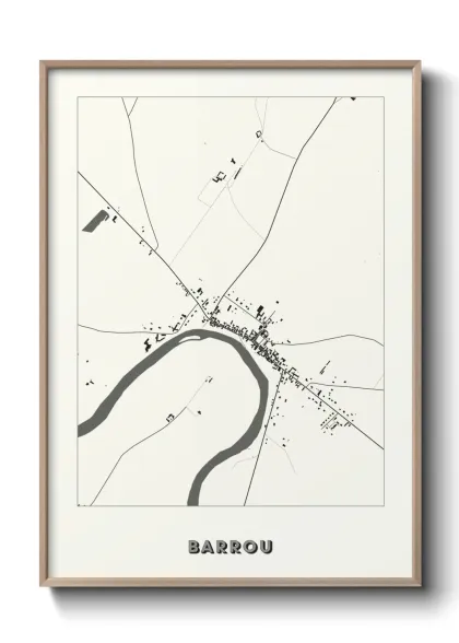 Une affiche de carte sur Barrou