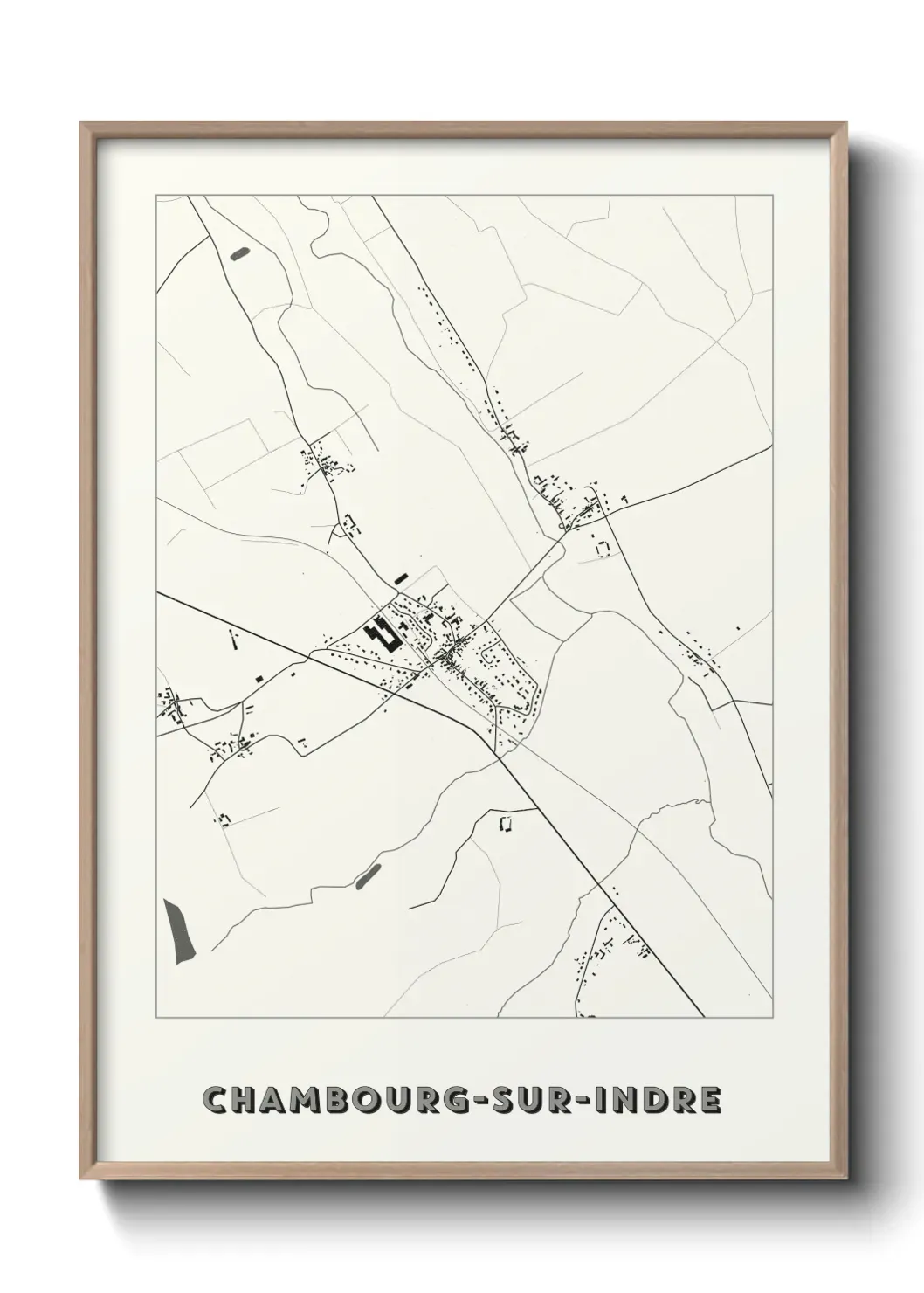 Un poster carte Chambourg-sur-Indre