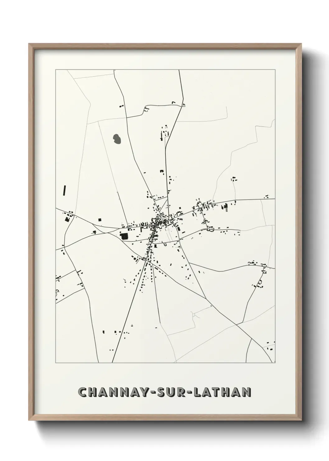 Un poster carte Channay-sur-Lathan