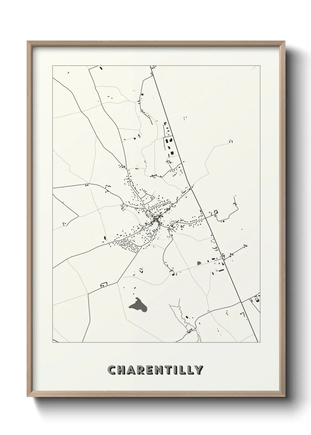 Un poster carte Charentilly