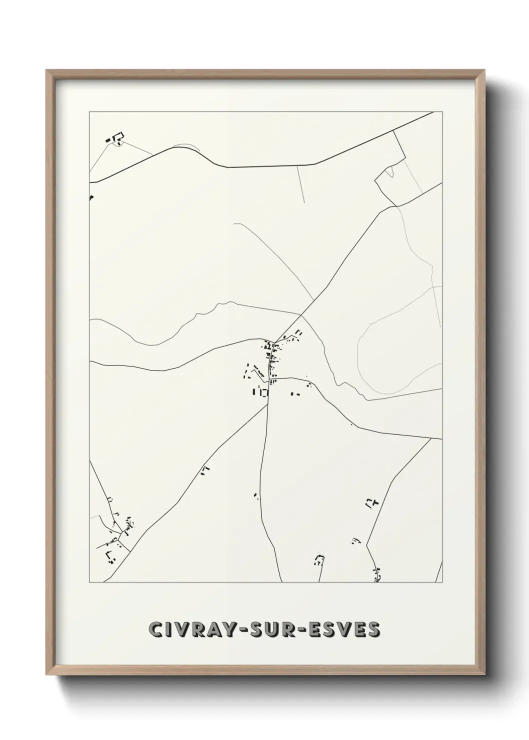 Un poster carteCivray-sur-Esves