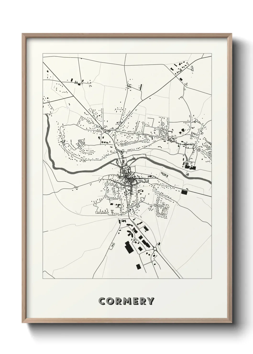 Un poster carte Cormery