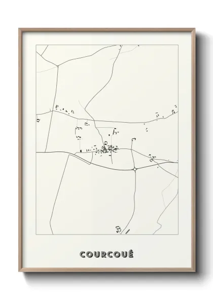 Une affiche de carte sur Courcoué