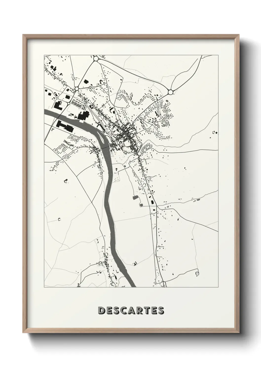 Un poster carte Descartes