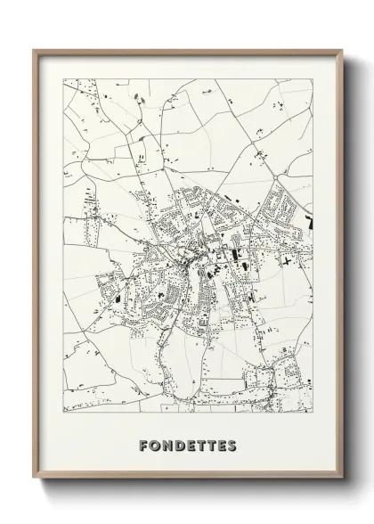 Une affiche de carte sur Fondettes