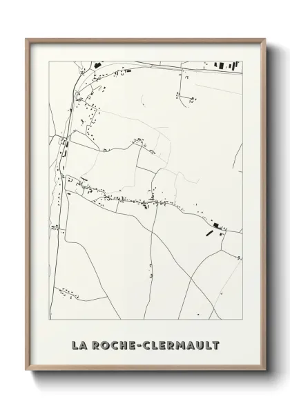 Une affiche de carte sur La Roche-Clermault