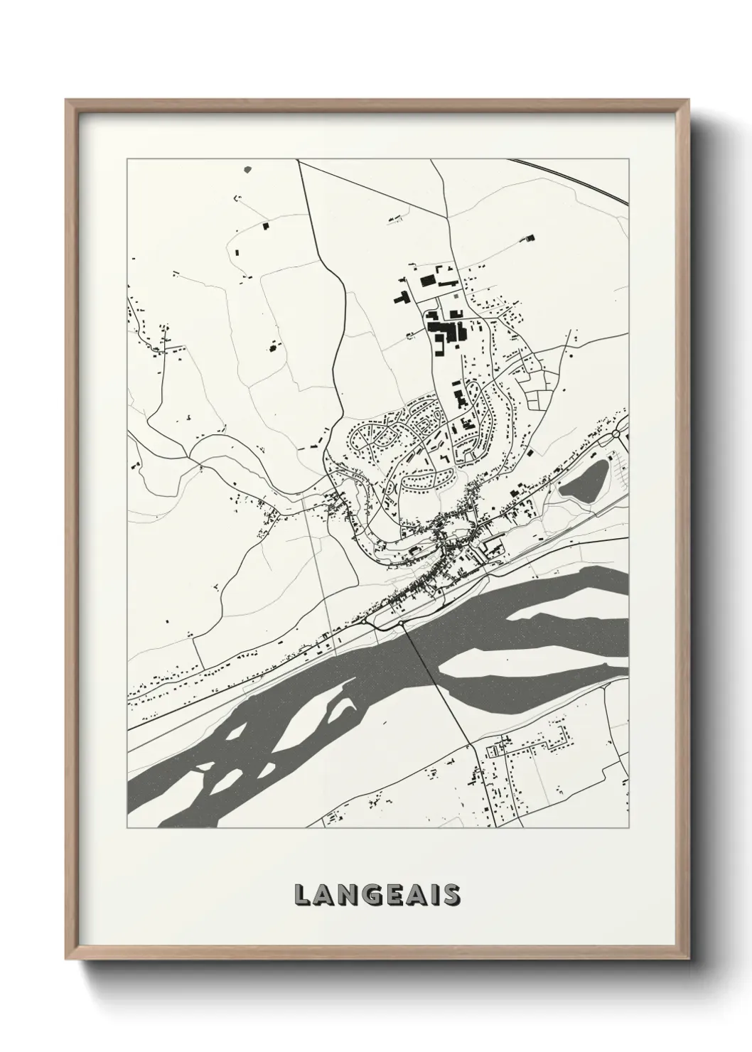 Un poster carte Langeais