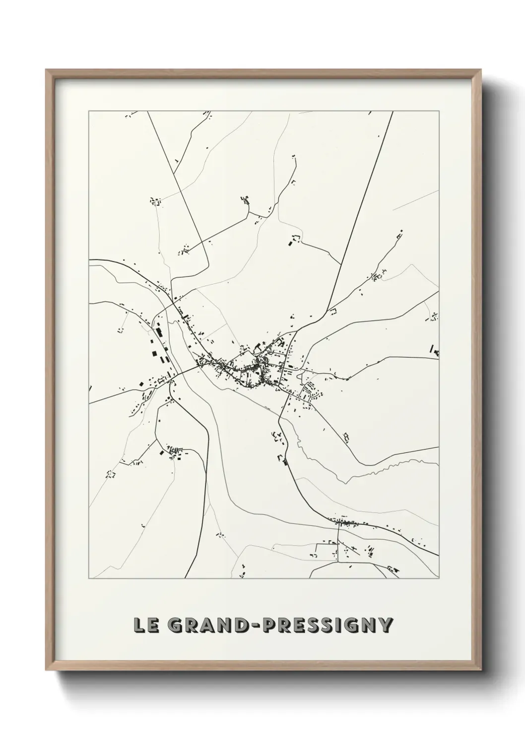 Un poster carte Le Grand-Pressigny