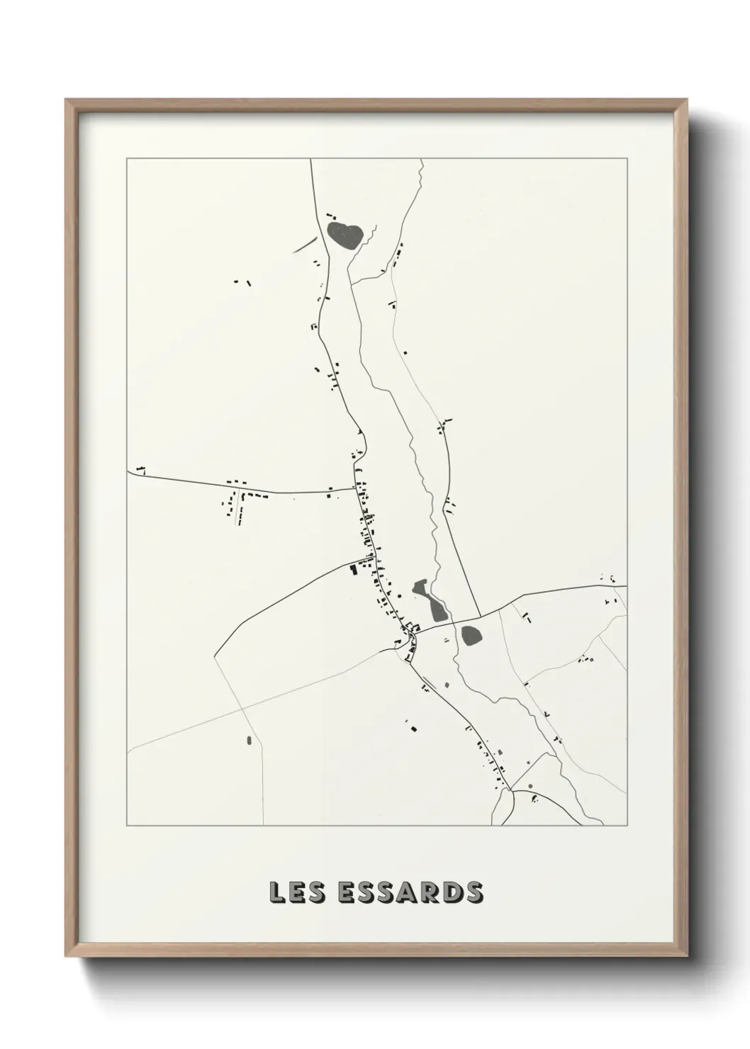 Un poster carte Les Essards