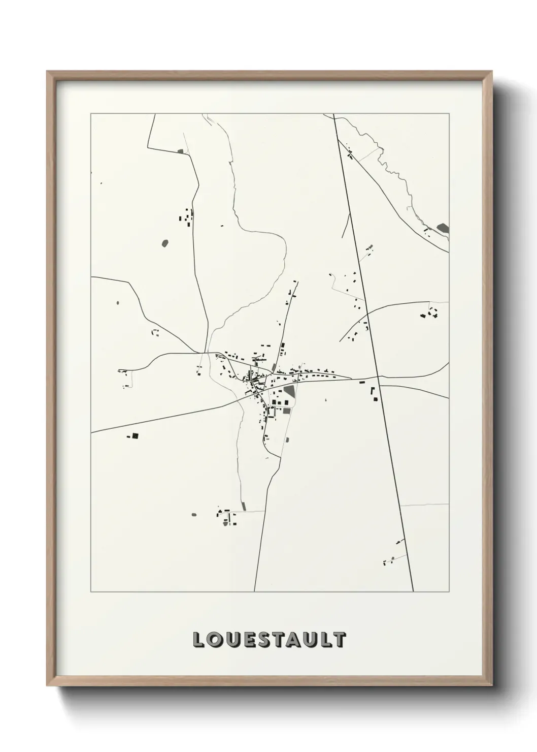 Un poster carte Louestault