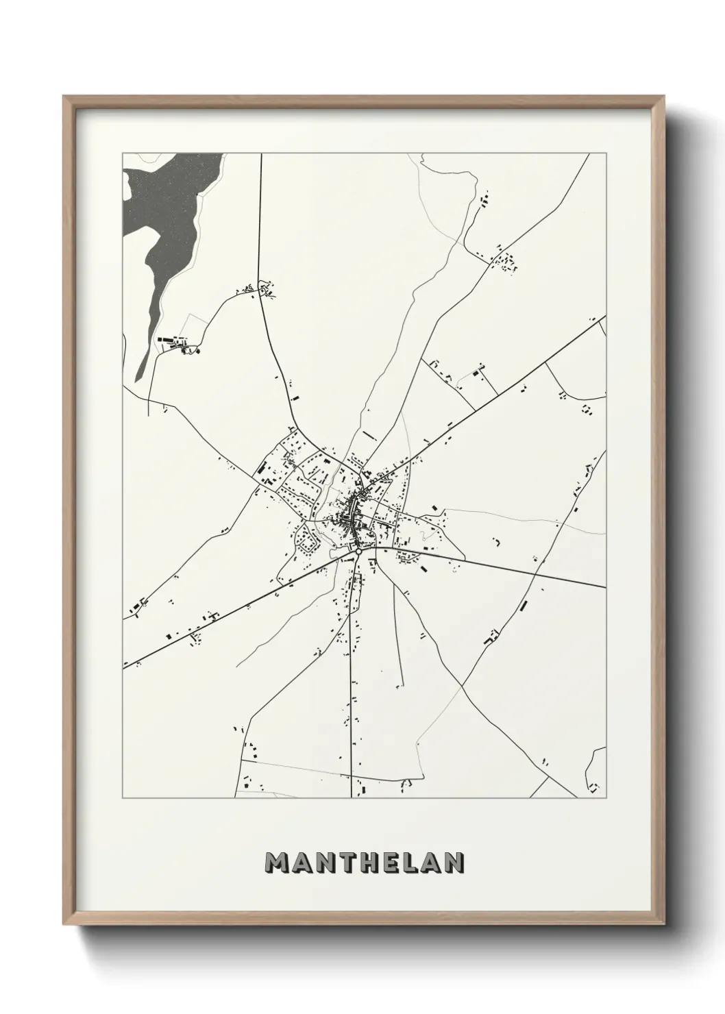 Un poster carte Manthelan