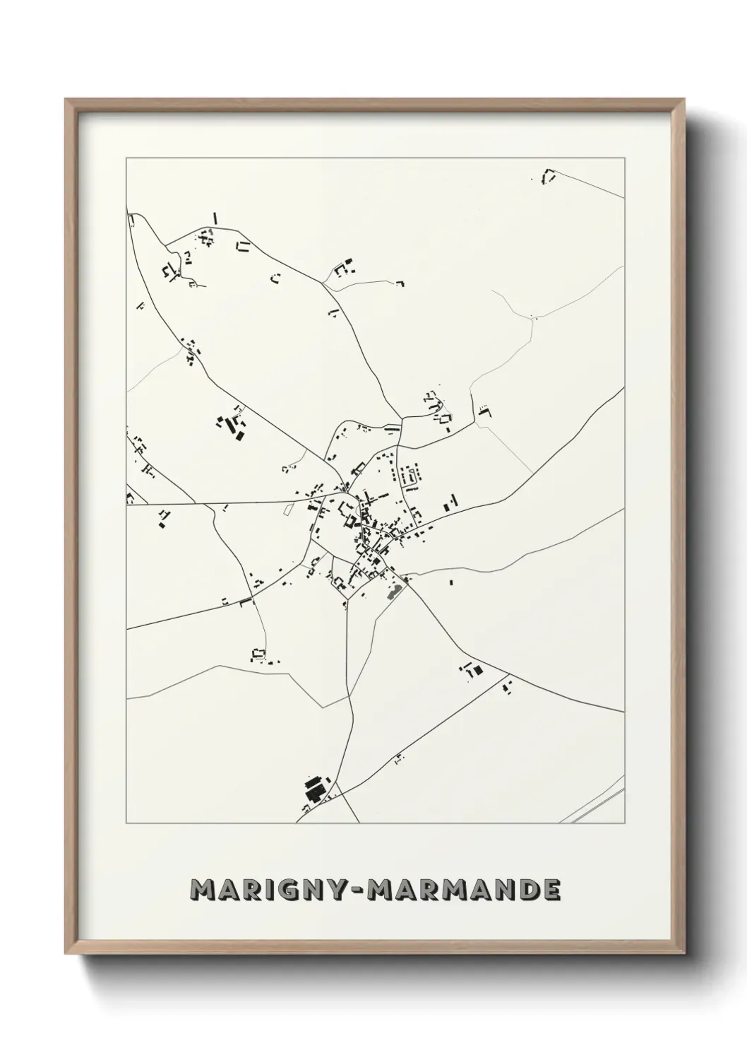 Un poster carte Marigny-Marmande