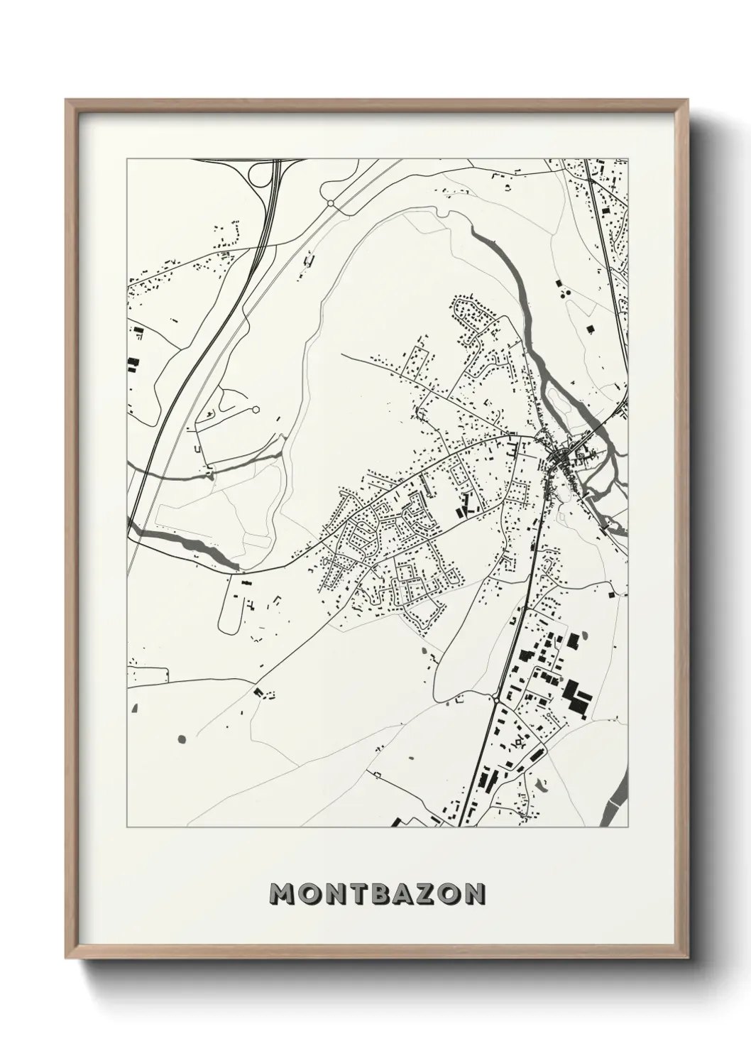 Un poster carte Montbazon