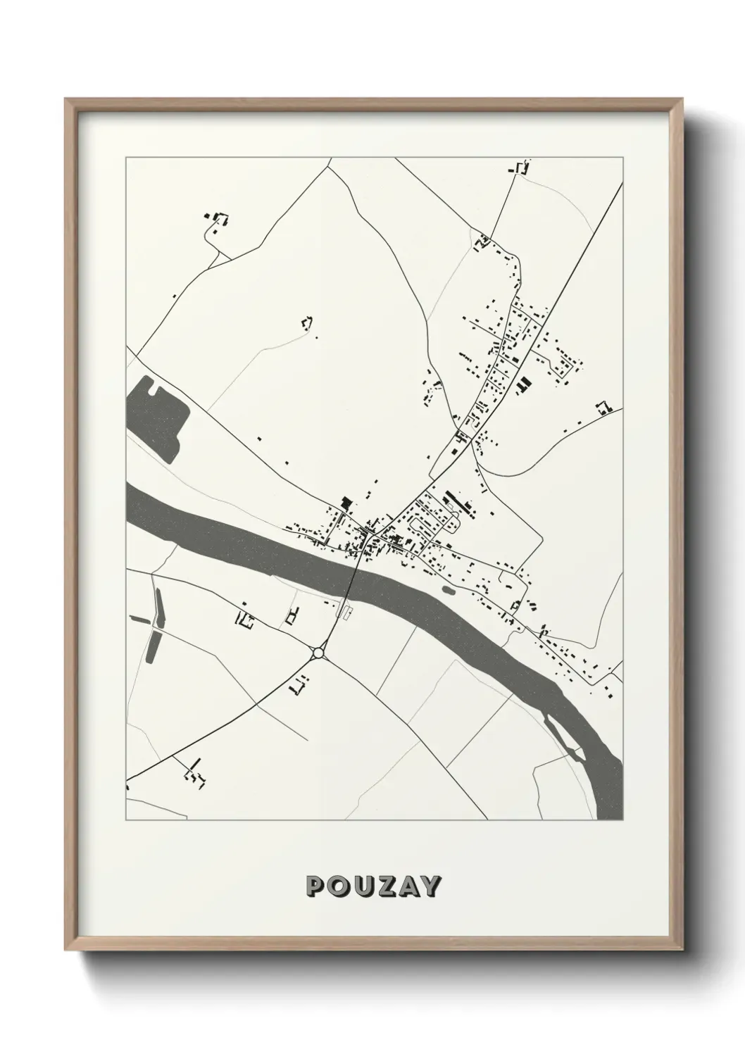 Un poster carte Pouzay