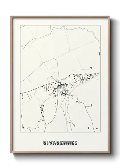 Une affiche de carte sur Rivarennes