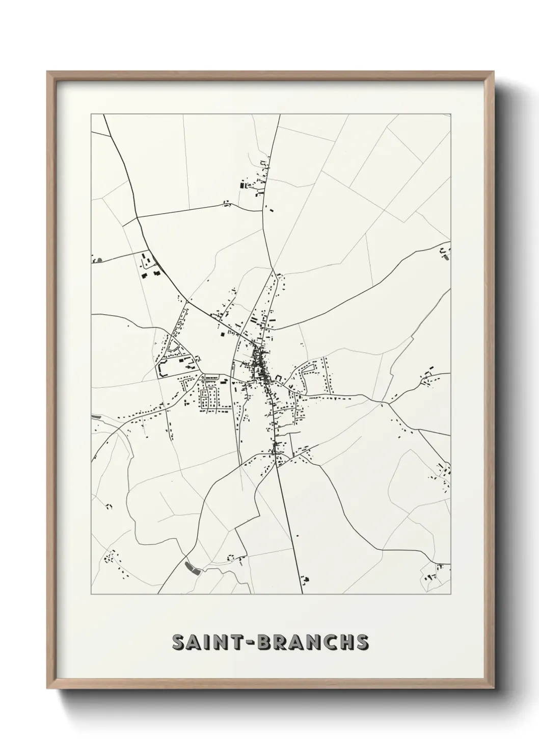 Un poster carte Saint-Branchs