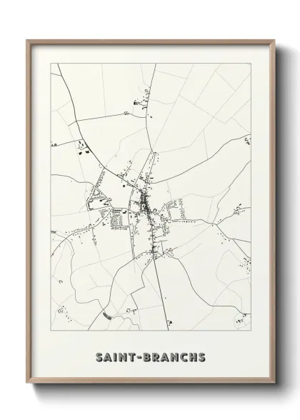 Une affiche de carte sur Saint-Branchs