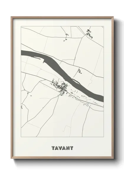 Une affiche de carte sur Tavant