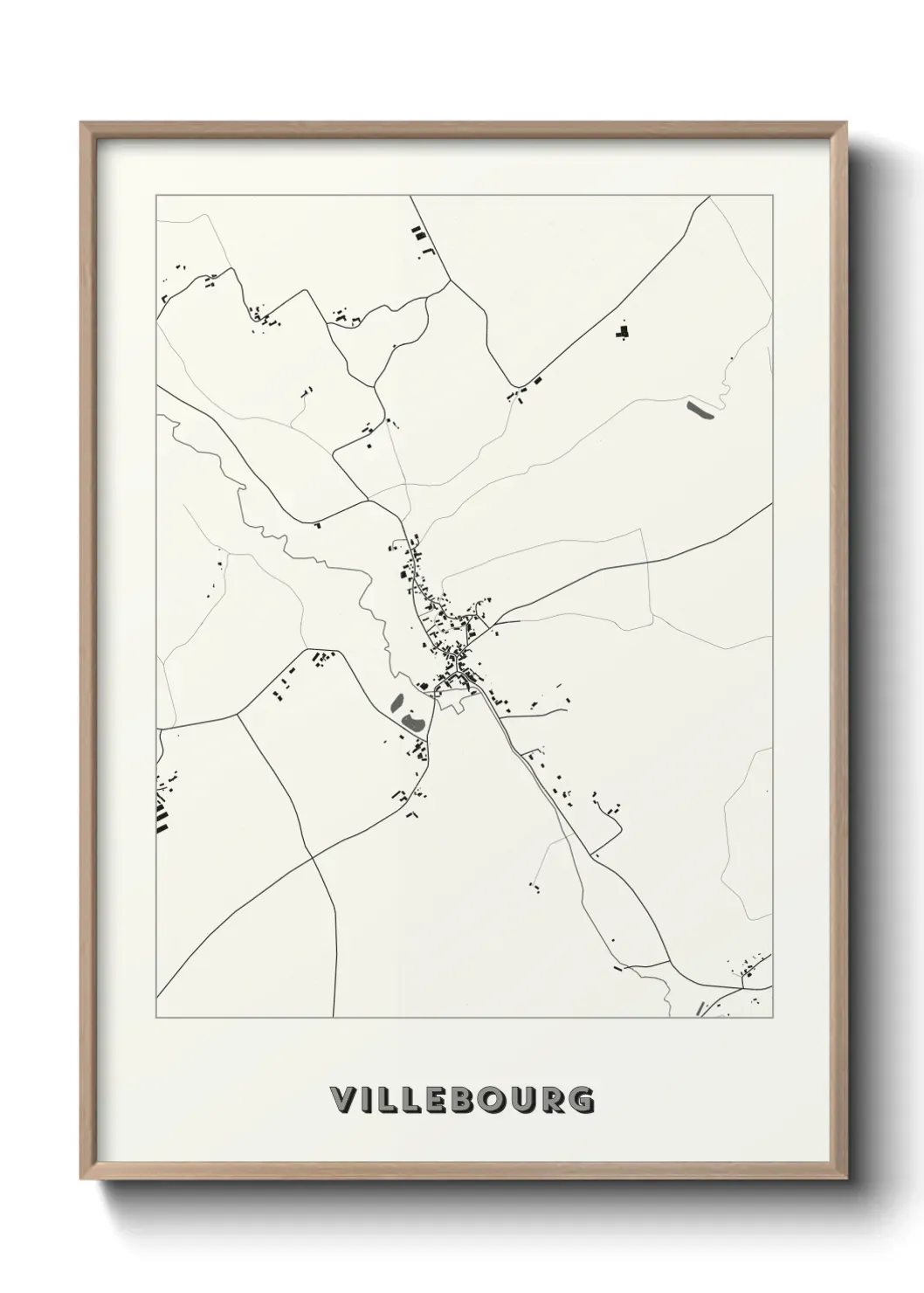 Un poster carte Villebourg