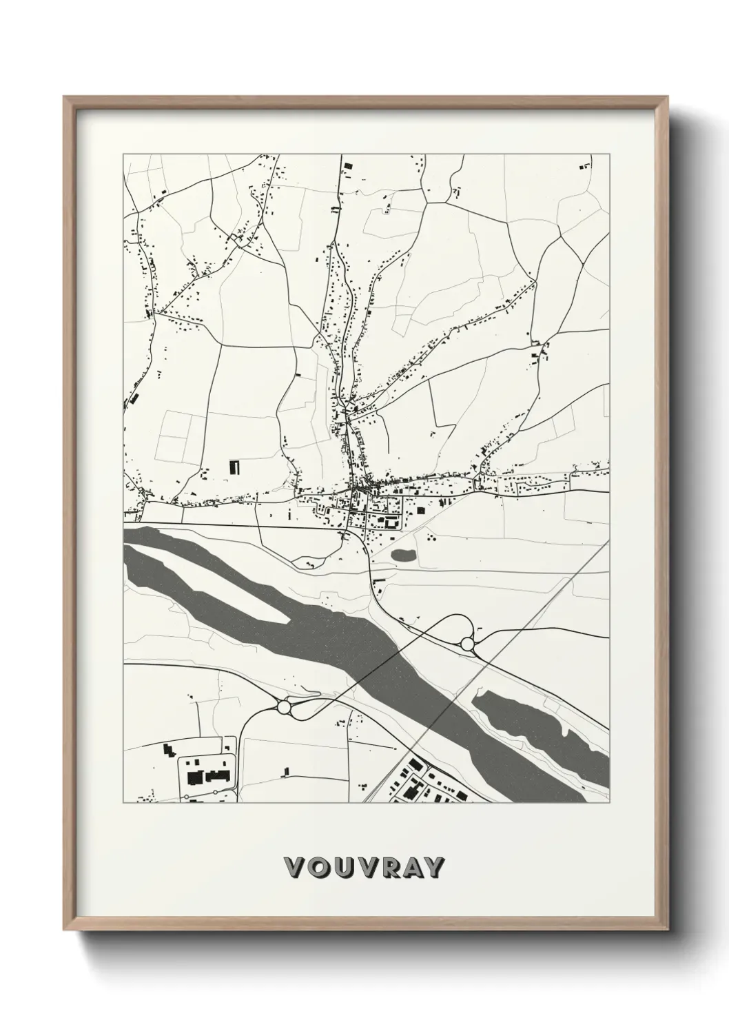 Un poster carte Vouvray