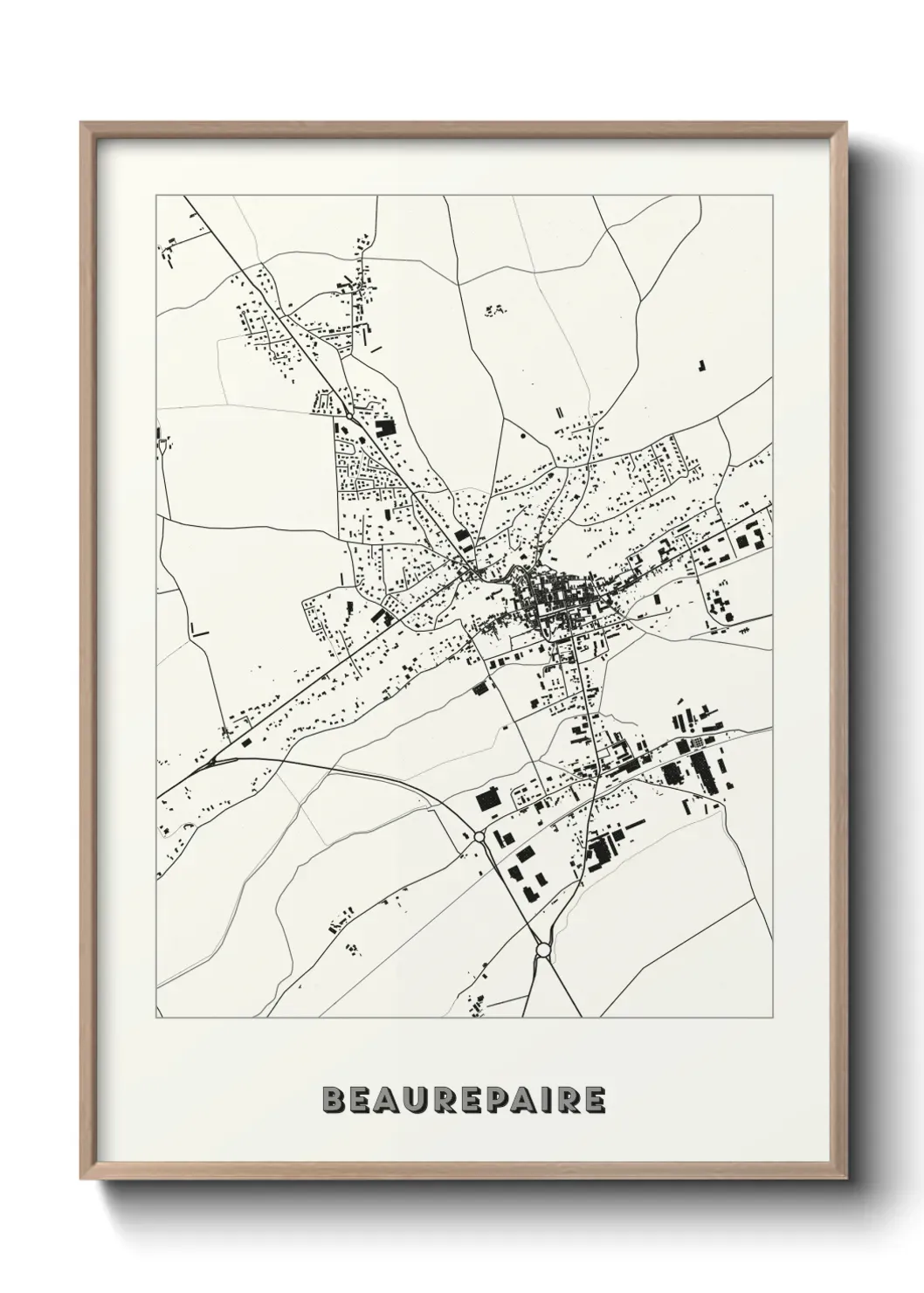 Un poster carte Beaurepaire