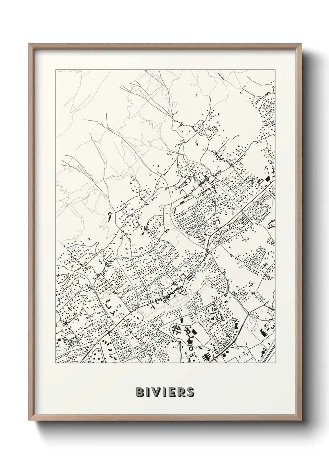Un poster carte Biviers