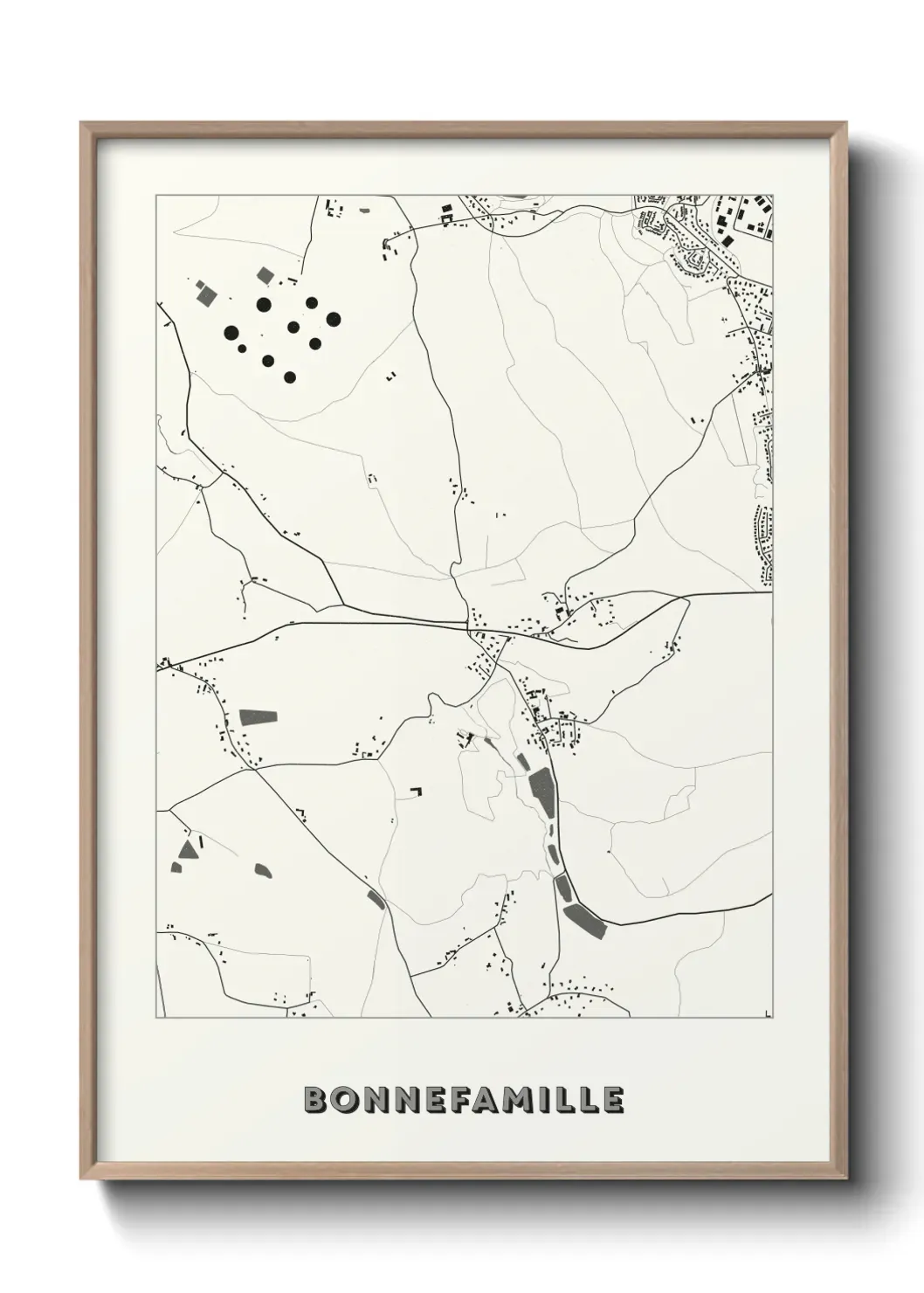Un poster carte Bonnefamille