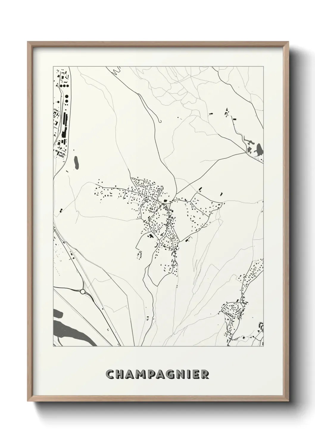 Un poster carte Champagnier