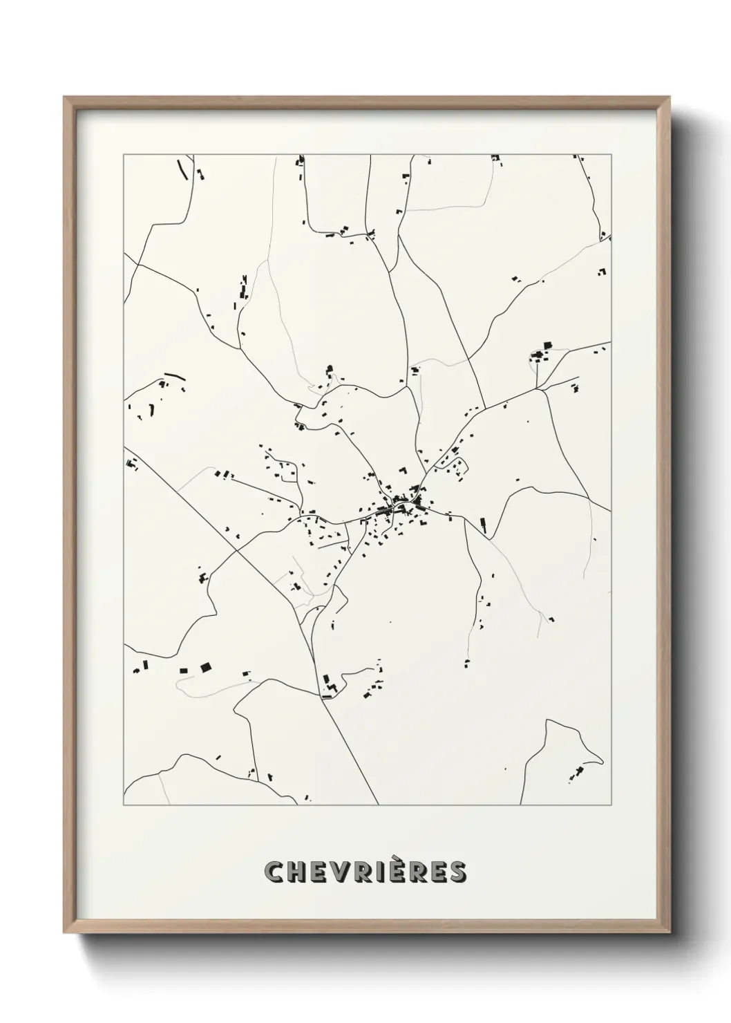 Un poster carte Chevrières